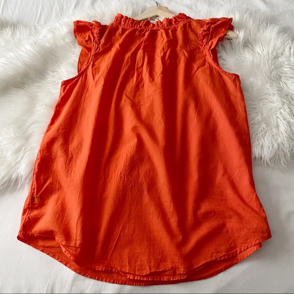 Gap • Orange Blouse with Ruffles - Picture 4 of 6
